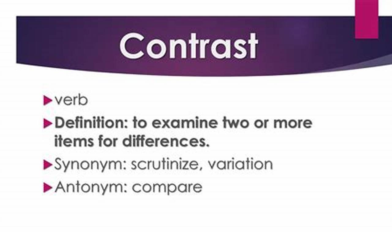 Synonym For In Contrast