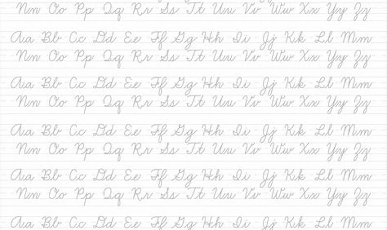 Cursive Handwriting Sheets