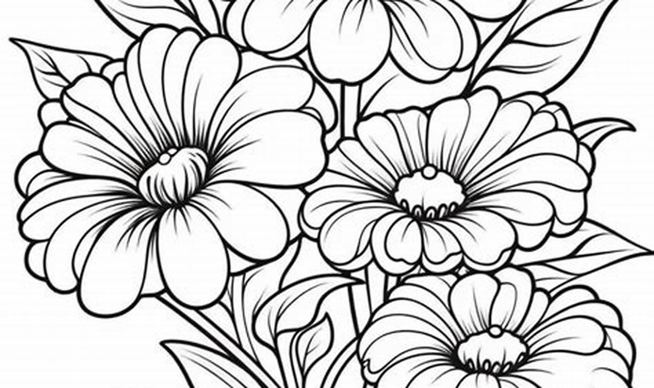 Coloring Sheet Flowers