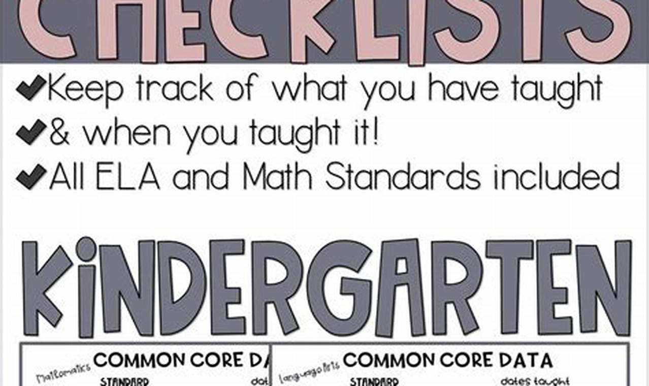 Common Core Standards Kindergarten