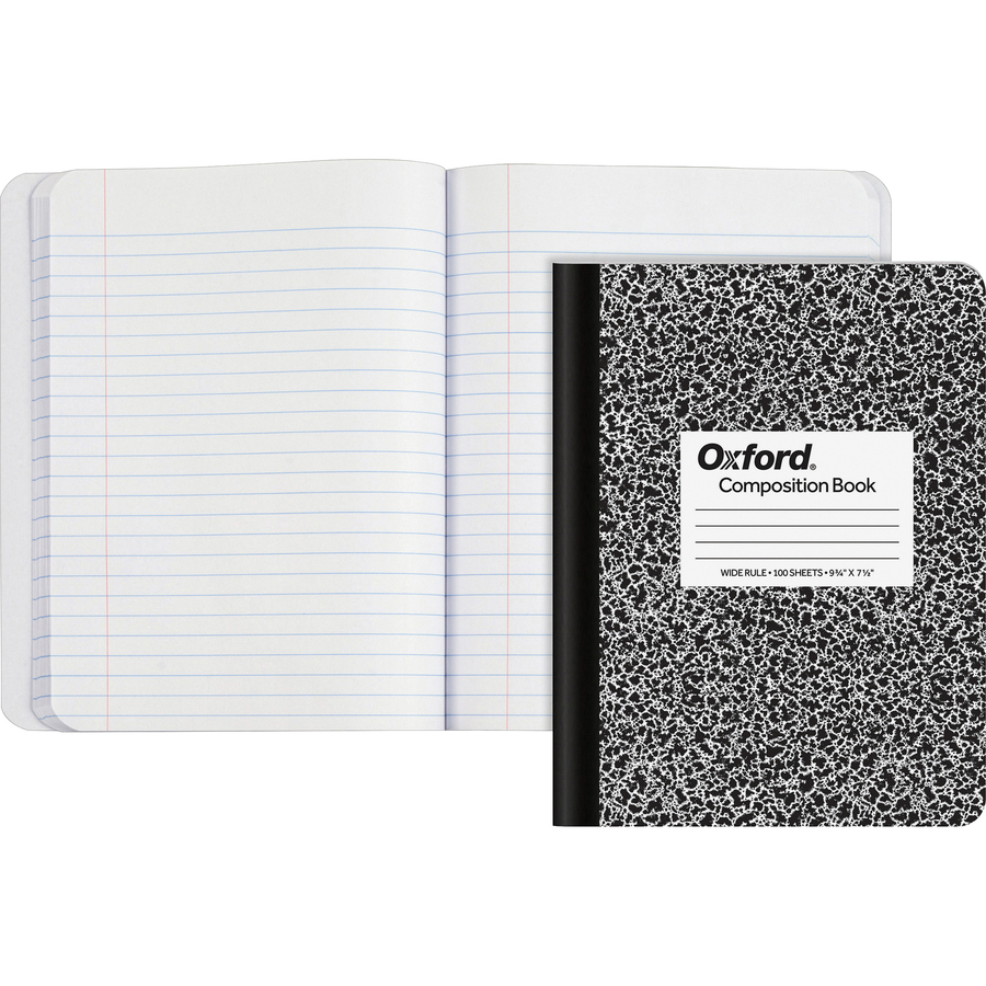 Wide ruled composition notebook