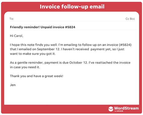 Follow Up Invoicing