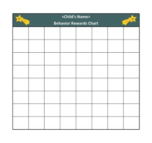 Blank reward chart printable