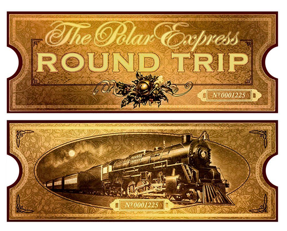 Polar express golden ticket printable