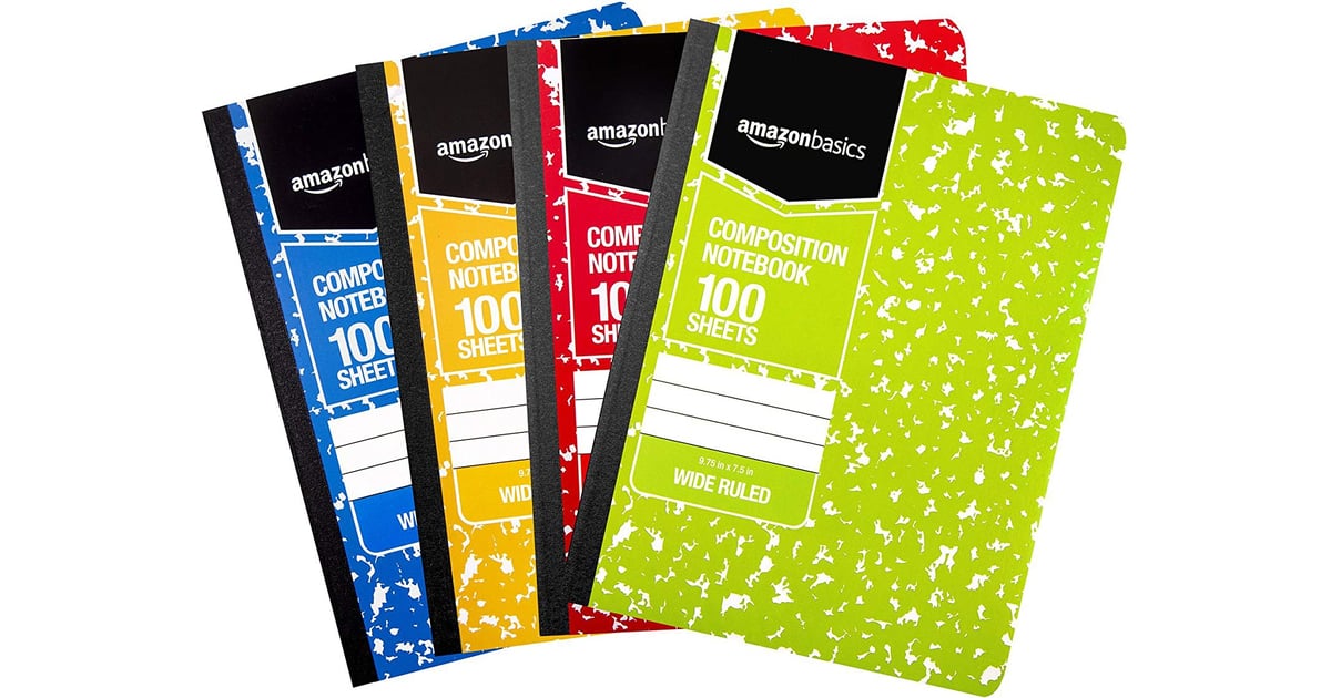 Composition notebook ruled wide sheets universal