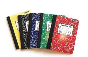 Wide ruled composition notebooks