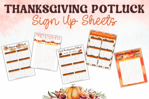 Thanksgiving potluck sign up sheet