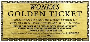 Willy wonka printable golden ticket