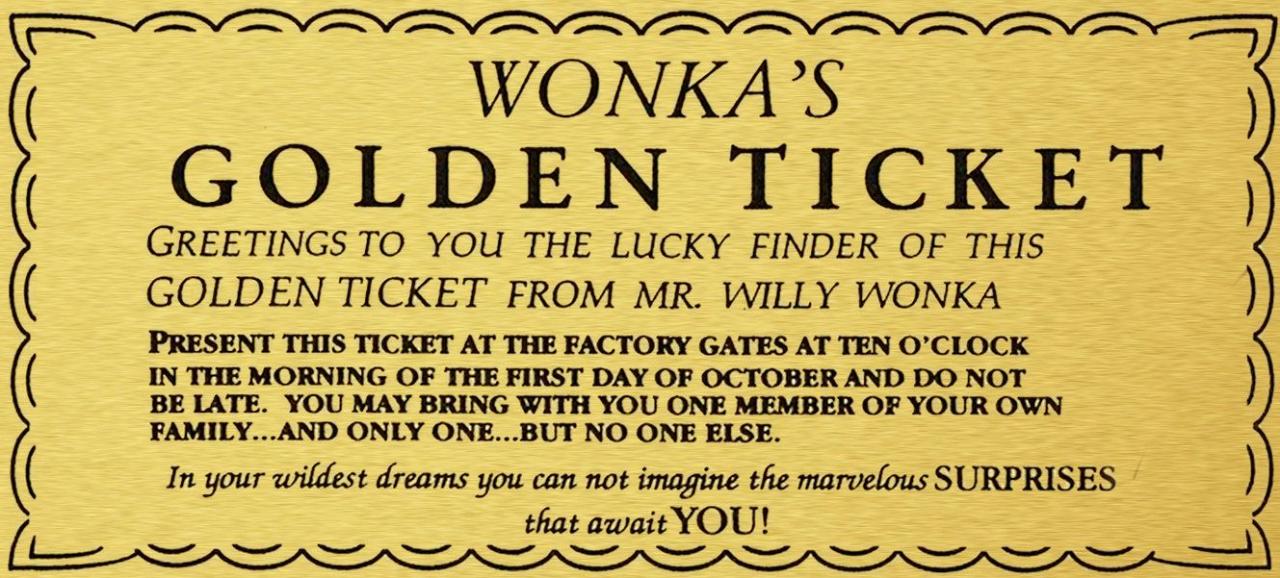 Wonka willy printable ticket golden bar wrapper template chocolate factory need party charlie book clip halloween costume wonkas birthday ideas