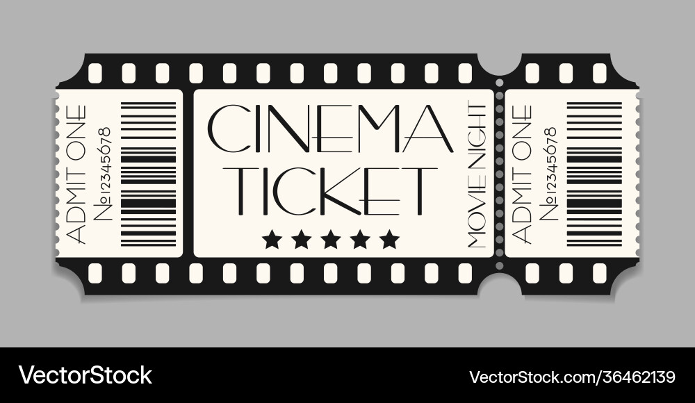 Movie theater ticket template