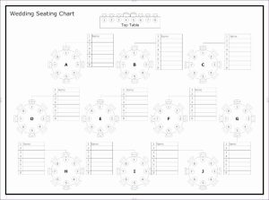 Seating chart template wedding