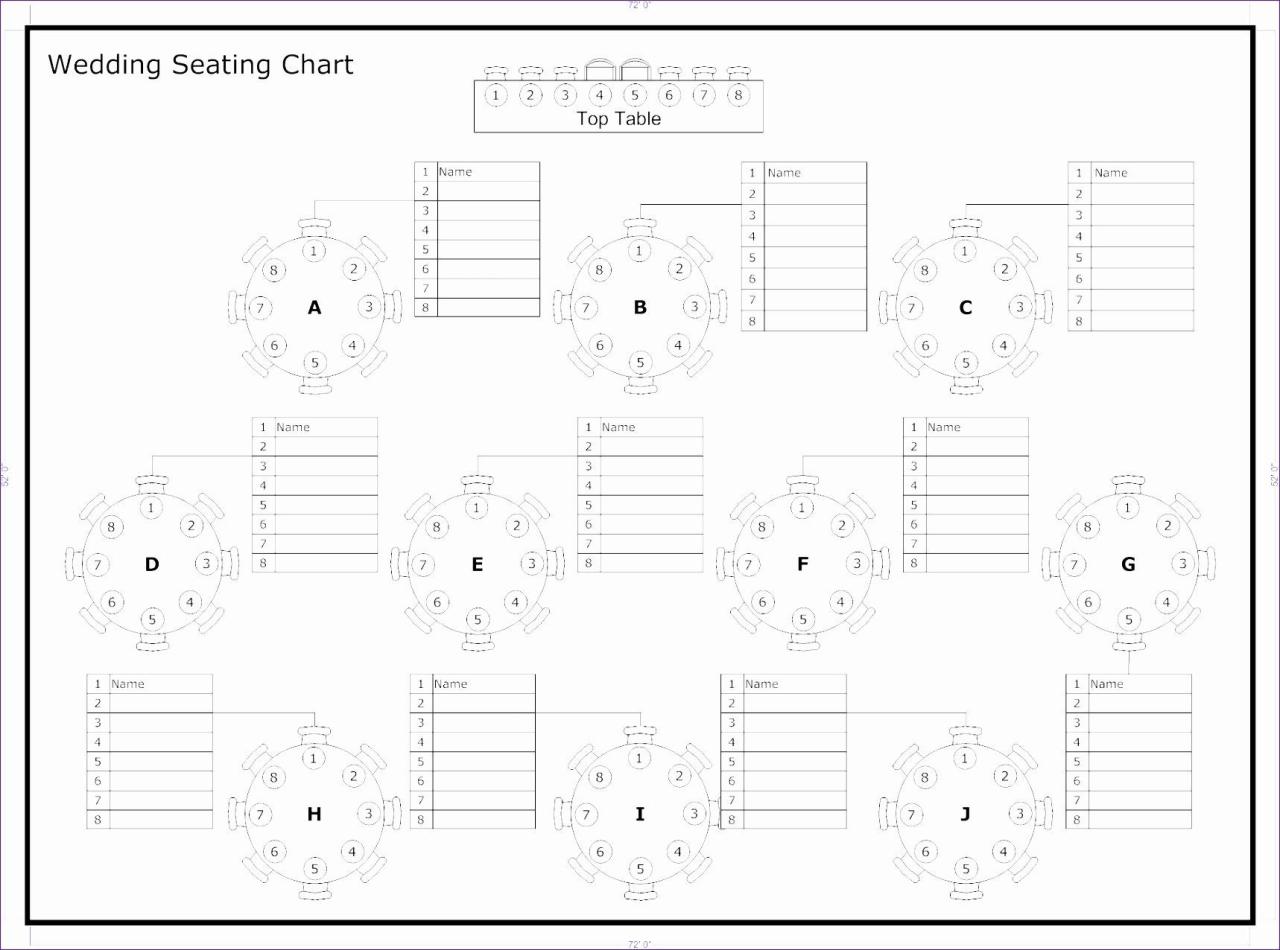 Seating chart template wedding