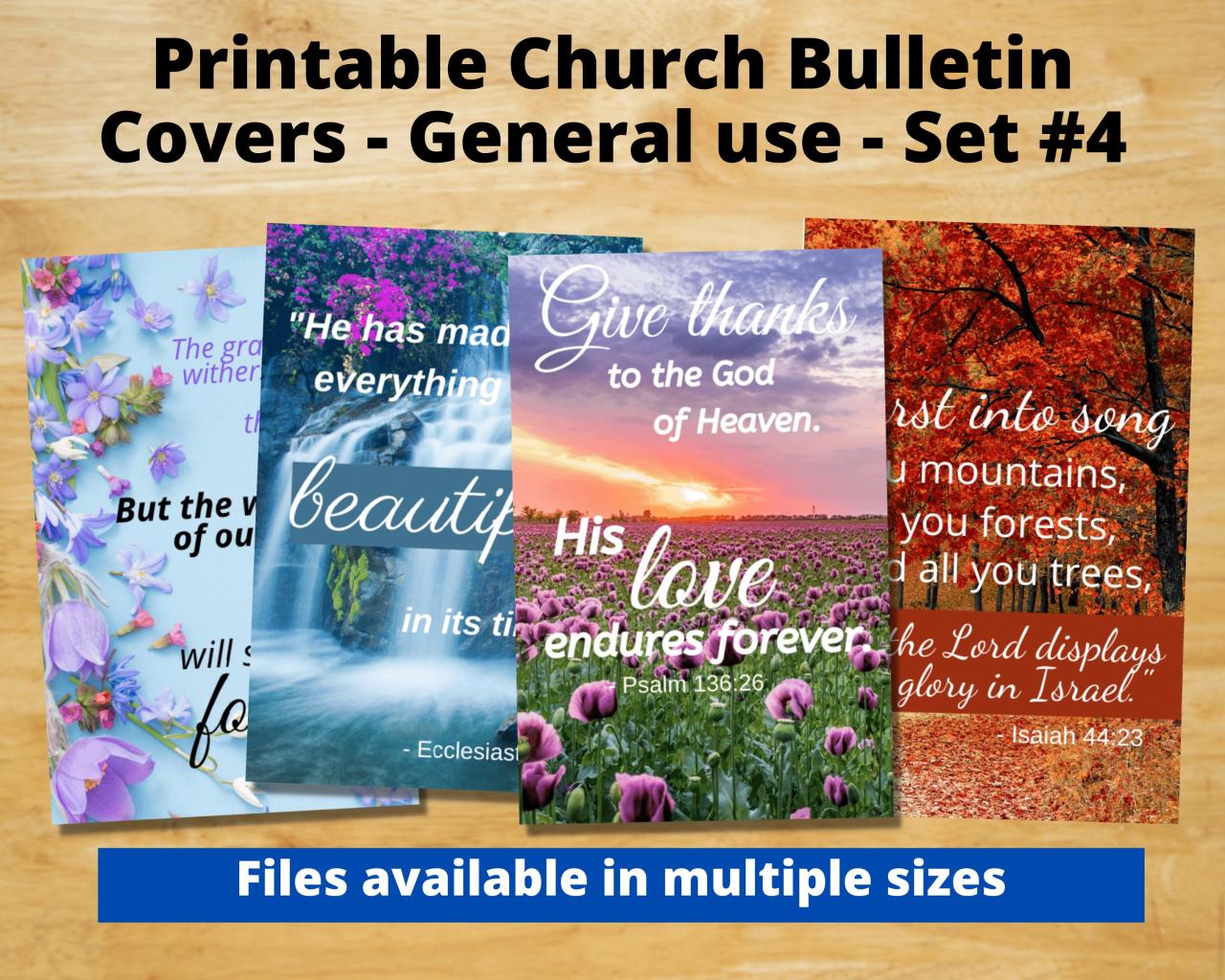 Free printable church bulletin covers