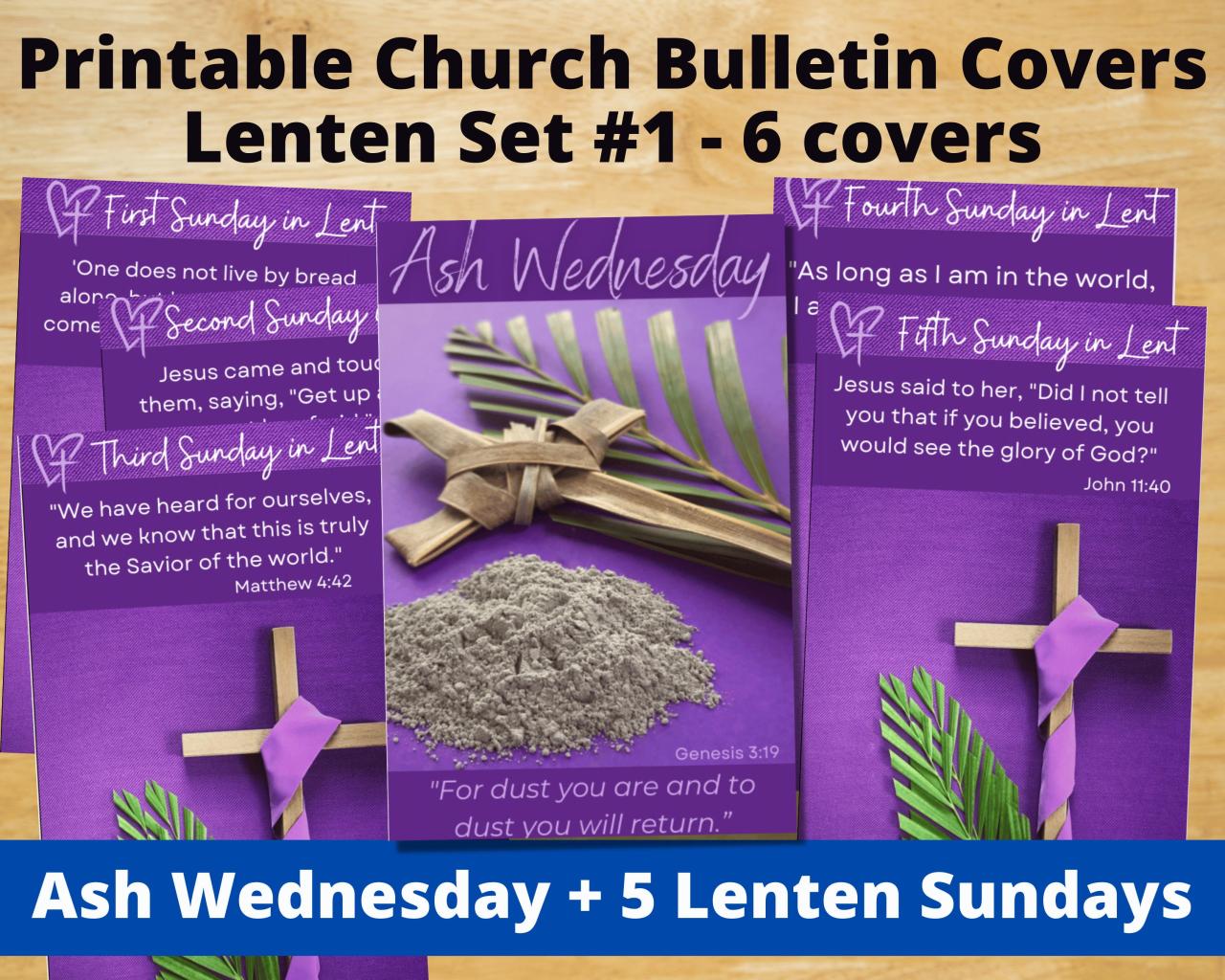 Free printable church bulletin covers