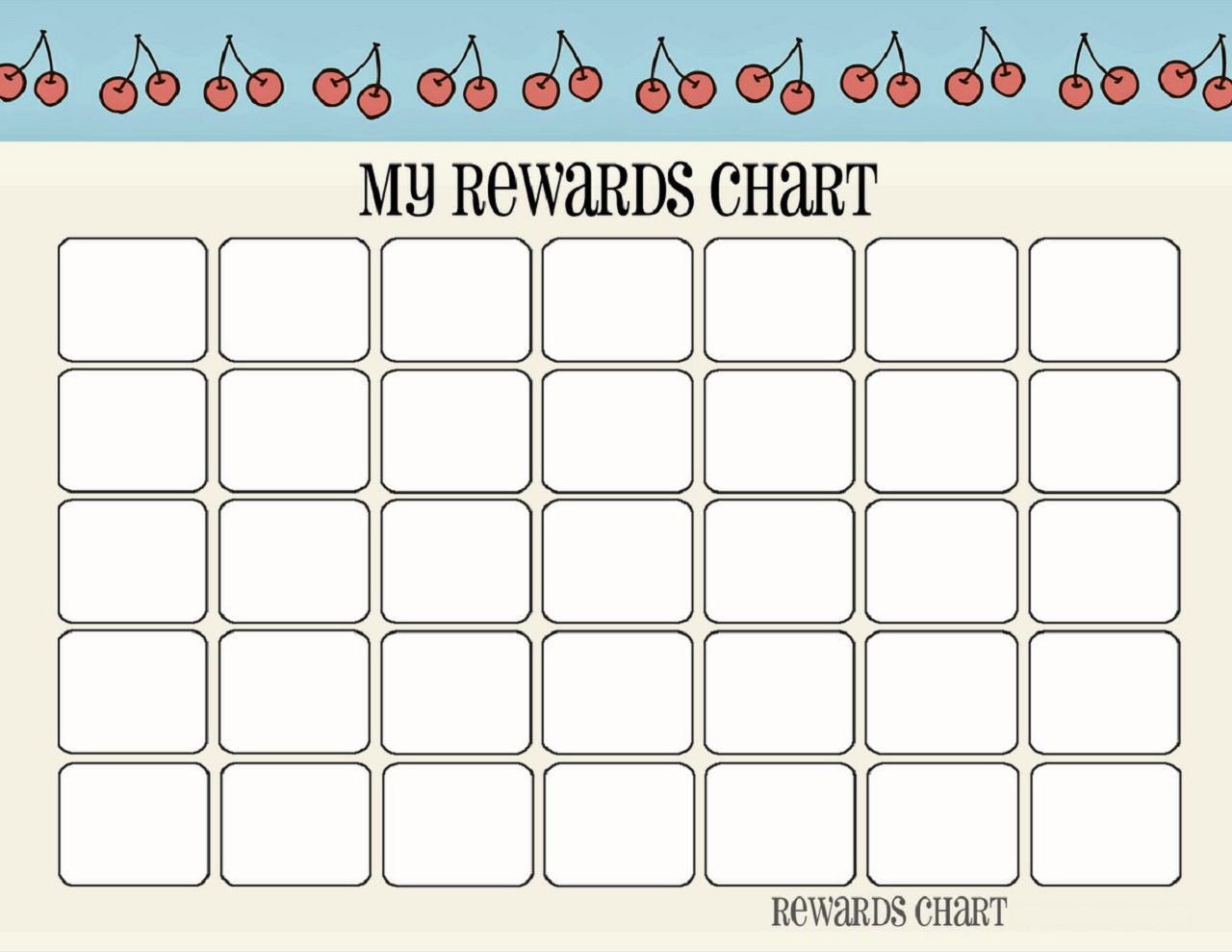 Blank reward chart printable