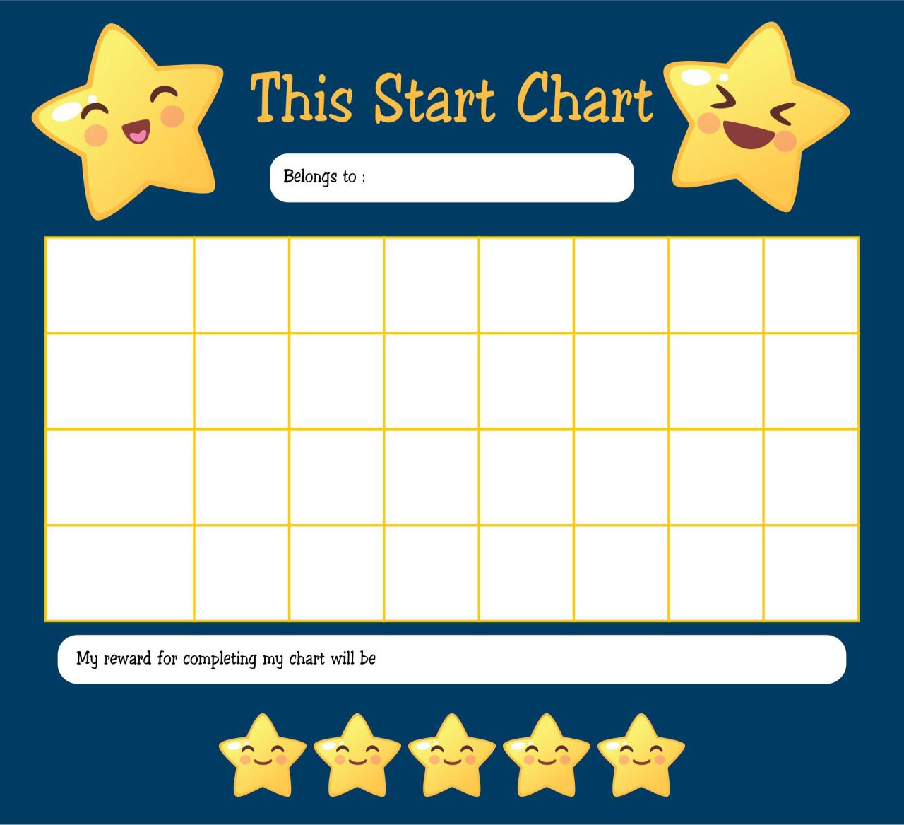 Sticker reward chart printable