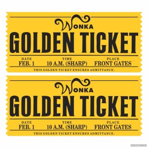 Printable golden ticket willy wonka