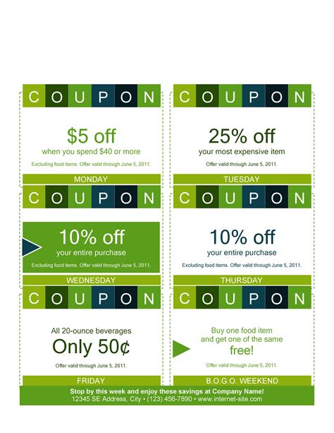 Types of Printable Coupons