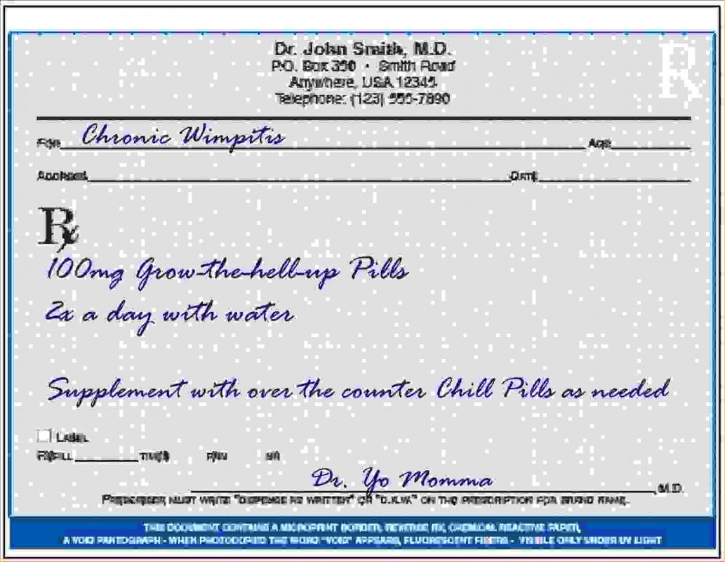 Fake doctors note from kaiser