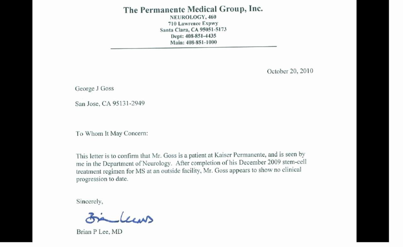 Fake doctors note from kaiser