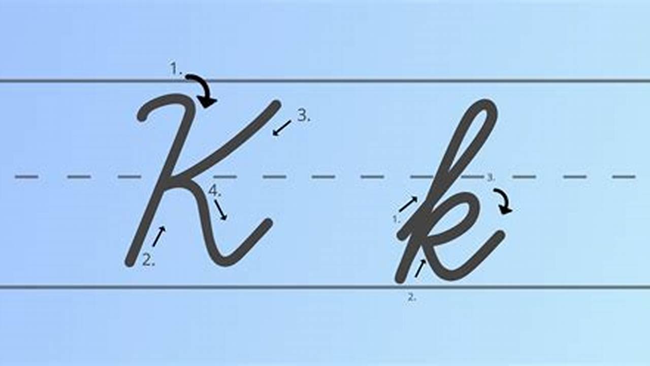 Uppercase K In Cursive