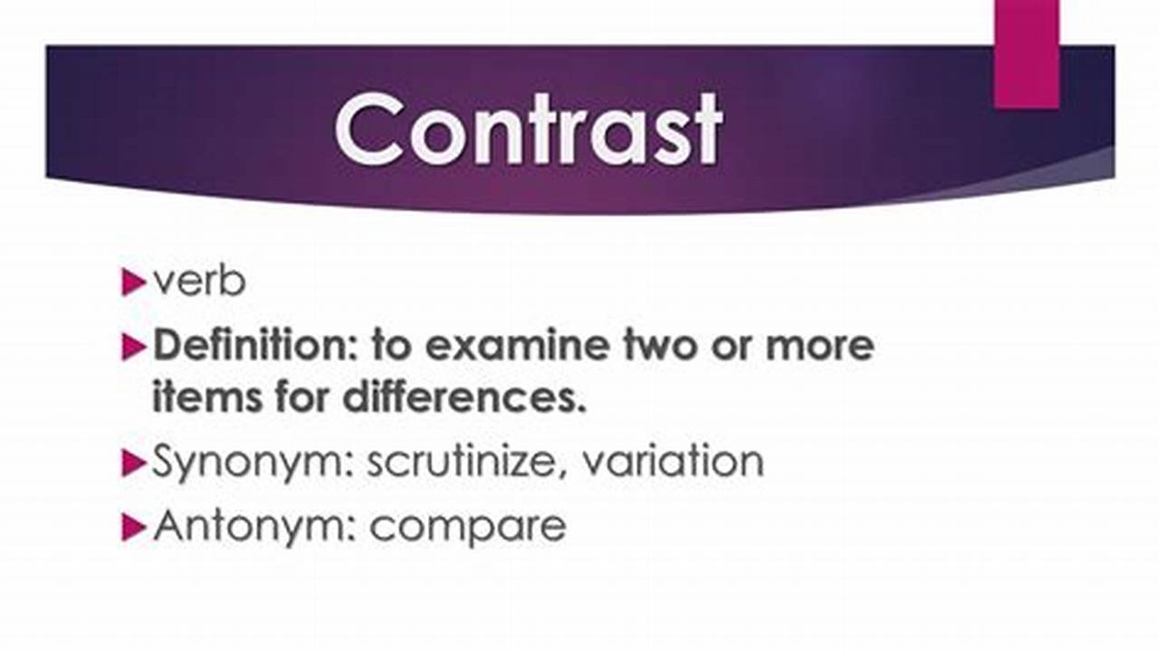 Synonym For In Contrast