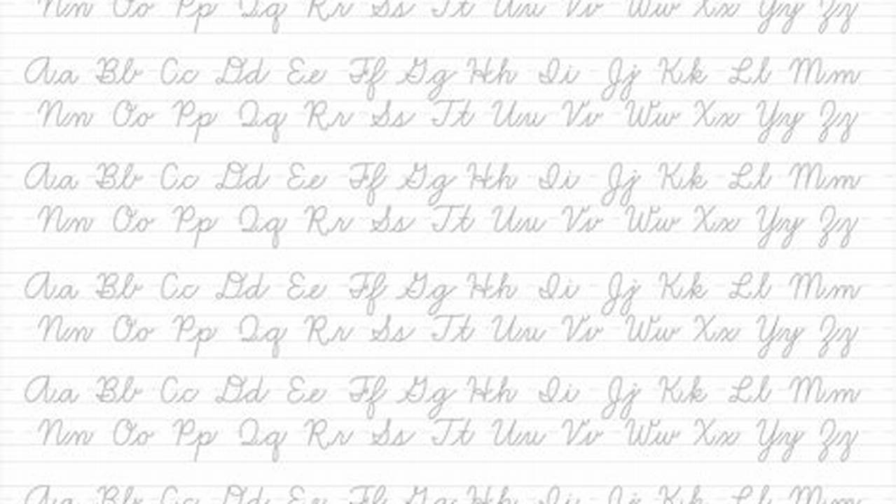 Cursive Handwriting Sheets