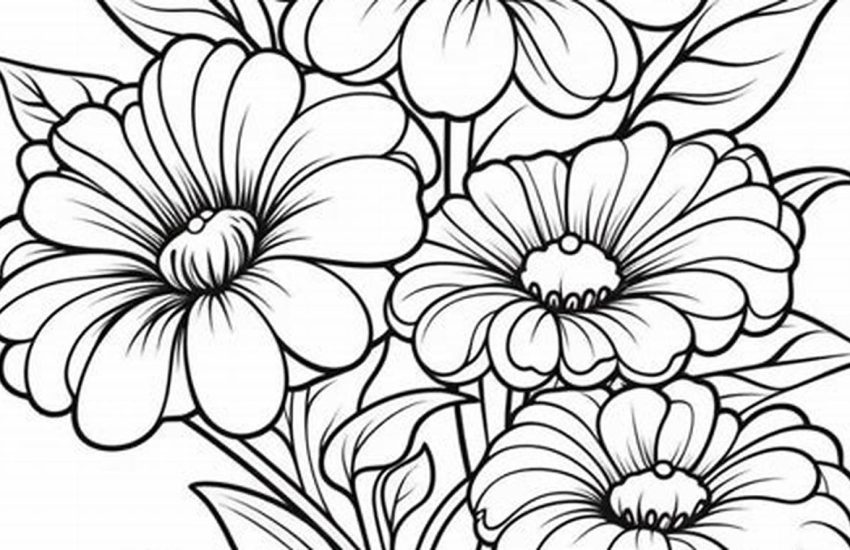 Coloring Sheet Flowers