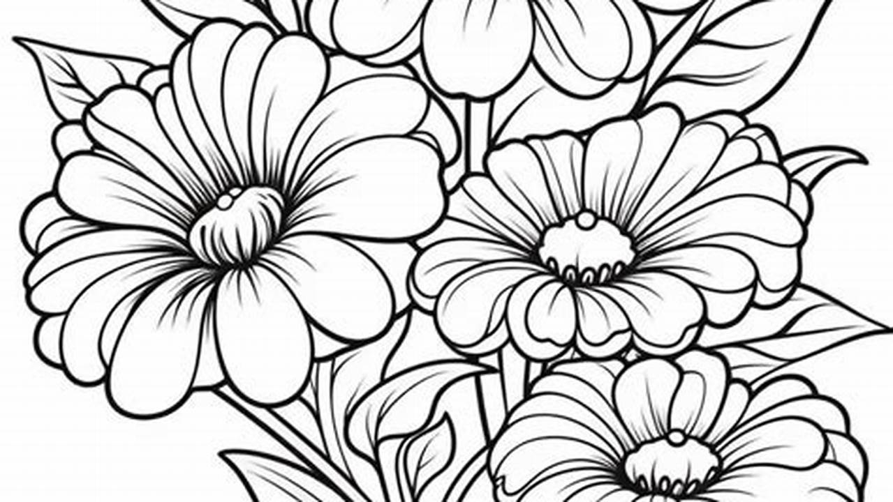 Coloring Sheet Flowers
