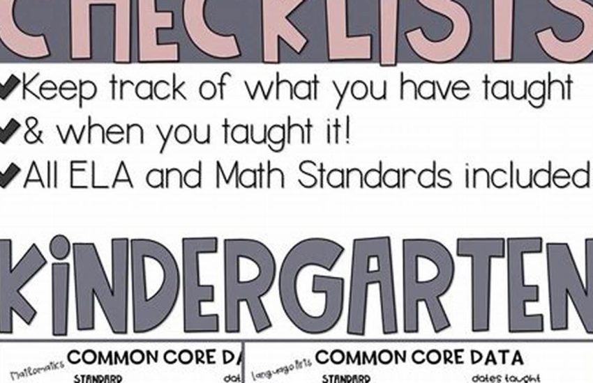 Common Core Standards Kindergarten