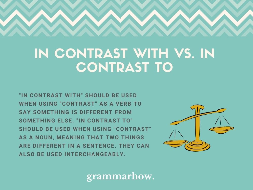 In Contrast To vs. In Contrast With Key Differences Explained