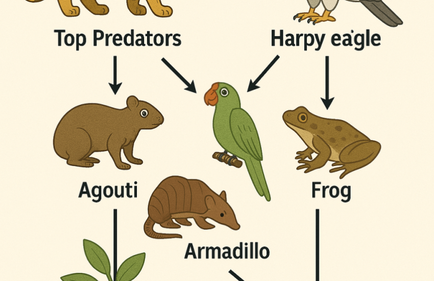 Simple Rainforest Food Web Conservation Materials For Schools, Free