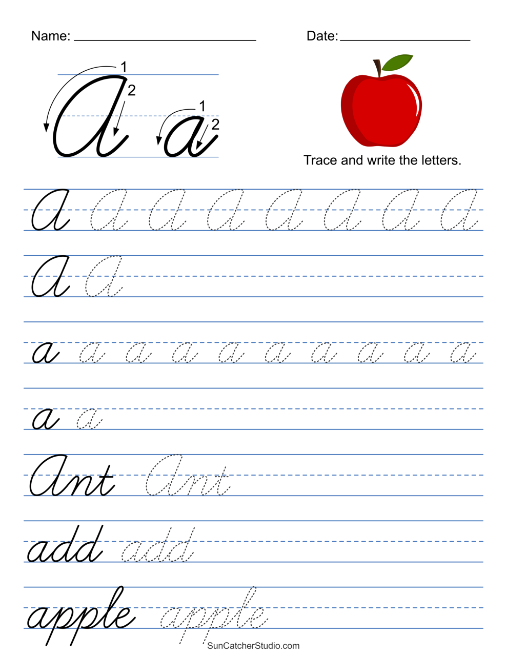 Cursive Handwriting Practice Sheets Cheap Sale