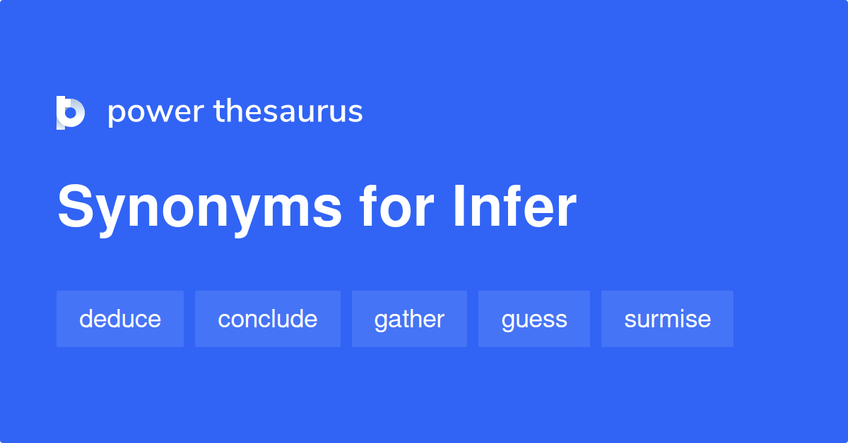 INFER Synonyms 1 106 Similar Words & Phrases