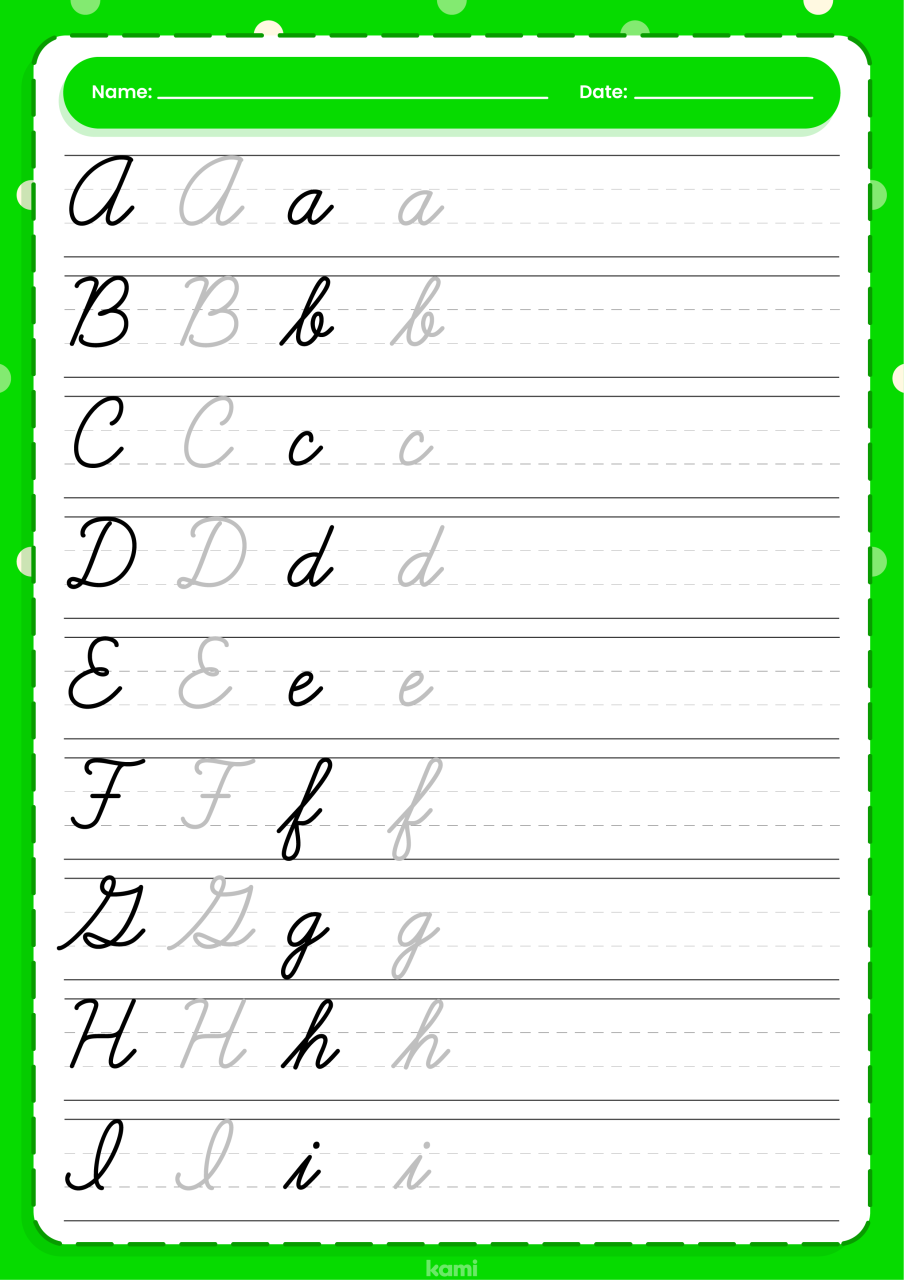 Cursive Handwriting Worksheet for Teachers Perfect for grades 1st, 2nd, 3rd, 4th, 5th